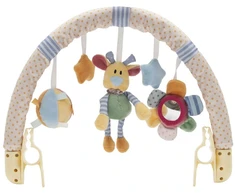 Baby Mix vežimėlio žaislų rinkinys su gėlėmis, meškiuku ir žvaigždutėmis