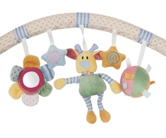 Baby Mix vežimėlio žaislų rinkinys su gėlėmis, meškiuku ir žvaigždutėmis