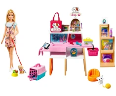 Barbie lėlių žaidimų rinkinys Gyvūnėlių butikėlis GRG90 Mattel