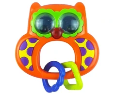 Barškutis su garsais Baby Mix Owl oranžinis