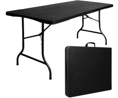 Bauerkraft Didelis sulankstomas sodo banketinis maitinimo stalas medinis lagaminas 180 cm