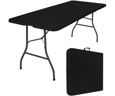 Bauerkraft Didelis sulankstomas sodo banketinis catering stalas 180 cm juodas
