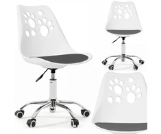 Bauerkraft Ergonomiška pasukama biuro kėdė vaikams balta-pilka