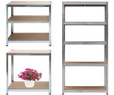 Bauerkraft Metalinė sandėlio lentyna 2in1, 5 lentynos, 180x90x40 cm