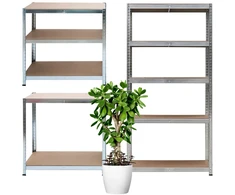 Bauerkraft Metalinė sandėlio lentyna 2in1, 5 lentynos, 150x75x30 cm