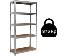 Bauerkraft Metalinė sandėlio lentyna 2in1, 5 lentynos, 150x75x30 cm