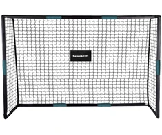 Bauerkraft Metaliniai futbolo vartai su treniruočių tinklu žaidimui 180x120x60 cm juodos ir mėlynos spalvos