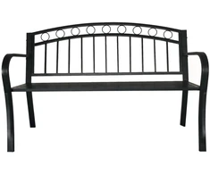 Bauerkraft Metalinis sodo suolas 125 cm juodos spalvos