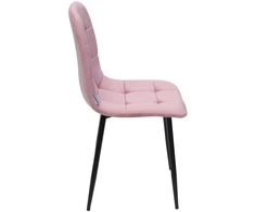 Bauerkraft Minkšta aksominė kėdė svetainei ir valgomajam, rožinė velvetinė palėpės stiliaus