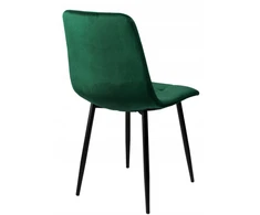 Bauerkraft Minkšta aksominė kėdė svetainei, valgomajam, aksominė velvet loft butelių žalia