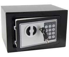 Bauerkraft Namų seifas su elektronine spyna su raktu arba kodu, 23x17x17 cm