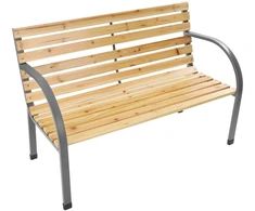 Bauerkraft Sodo suolas 120 cm su atlošu, parkinis, medinis, metalinis, terasai, balkonui