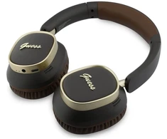 „Guess“ „Bluetooth“ ENC „Rectangle Metal Script“ ausinės, rudos spalvos