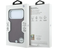 BMW dėklas iPhone 18 Pro/17 Pro, bordo, suderinamas su MagSafe