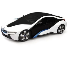 BMW I8 R/C mastelis 1:24 Rastar 48400 valdomas baltas automobilis