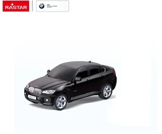 BMW X6 mastelio 1:24 Rastar 31700 valdomas juodas automobilis