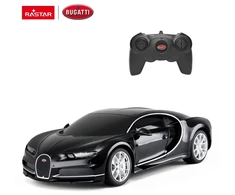 Bugatti Chiron R/C mastelis 1:24 Rastar 76100 valdomas juodas automobilis