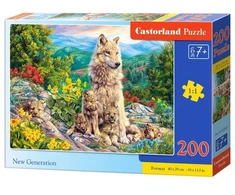 Castorland Dėlionė 200 vnt. - Vilkė su vilkiukais