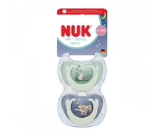 Čiulptukai NUK First Choice Night 6-18 mėn., 2 vnt., Hippo/Koala