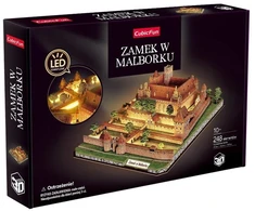 CubicFun 3D dėlionė Malborko pilis su LED