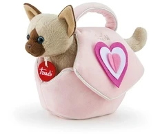 Trudi Pliušinis žaislas - kačiukas rožiniame krepšyje, 20 cm