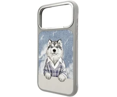 NIMMY dėklas GENTLE PETS SERIES DOG, suderinamas su MagSafe, skirtas IPHONE 18 Pro/17 Pro, pilkas