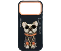 Dėklas NIMMY case GLASSES COOL DOG for IPHONE 18 Pro Max/17 Pro Max juodas