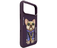 Dėklas NIMMY case GLASSES COOL DOG for IPHONE 18 Pro Max/17 Pro Max violetinė