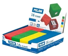 Drožtukas Cubic su konteineriu 16 vnt. MILAN spalvų mix