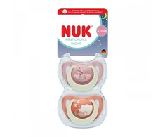 Dummy NUK First Choice Night 0-6 mėn. 2 vnt. zuikutis/avis