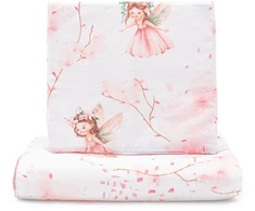 Dviejų pusių aksomo ir medvilnės rinkinys vežimėliui New Baby Fairies