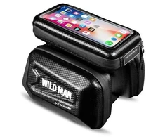 WILDMAN kelioninis krepšys dviračio rėmui su užtrauktuku 1,2L (4"-7") E6S juodas