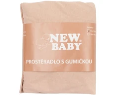 Džersio paklodė lovytei New Baby 120x60 smėlio spalvos