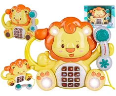 Edukacinis muzikinis liūtas su telefonu ir apšvietimu