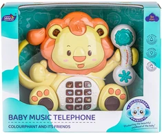 Edukacinis muzikinis liūtas su telefonu ir apšvietimu