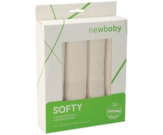 Ekologiškos medvilninės sauskelnės New Baby Softy 70 x 70 cm, 4 vnt.