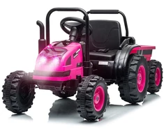 Elektrinis traktorius su priekaba Milly Mally Farmer rožinis