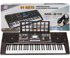 Elektroninė klaviatūra vargonams 61 klavišas MK-812 su maitinimu