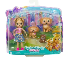 Enchantimals City Tails Gerika auksaspalvio retriverio šeimos lėlė HHB85