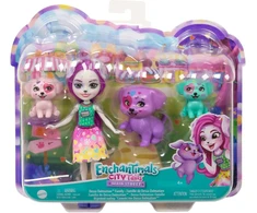 Enchantimals City Tails pagrindinės gatvės Dessa dalmatų šeima HKN14