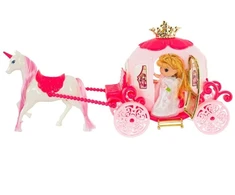 Eurobaby Zabawki Lėlės karieta su vienarage ir princese eurobaby