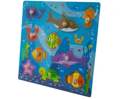 Eurobaby Zabawki Medinės dėlionės 30x30 cm ocean eurobaby
