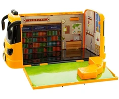 Eurobaby Zabawki Vaikiškas žaislinis autobusas biblioteka geltonas