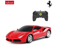 Ferrari 488 GTB mastelis 1:24 Rastar 76000 raudonas valdomas automobilis