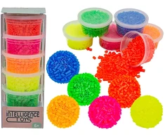 Fluorescenciniai karoliukai lyginimui 3000 vnt 6 spalvų rinkinys