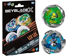Hasbro Beyblade X | Circle Ghost 4-60LR UX &amp; Hack Viking 4-55O UX Dual Pack Set