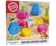 Heros Wooden Toys Pirmasis žaidimas Heros Busy Bee Stacking Garden