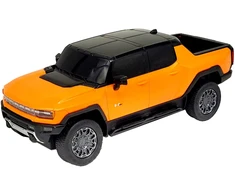 Hummer EV mastelis 1:26 Rastar 93100 valdomas oranžinis automobilis