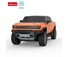 Hummer EV mastelis 1:26 Rastar 93100 valdomas oranžinis automobilis