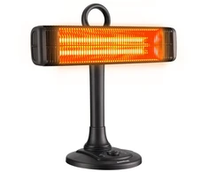 Infraraudonųjų spindulių terasos šildytuvas horizontaliai ir vertikaliai svyruojantis 1000W Bauerkraft